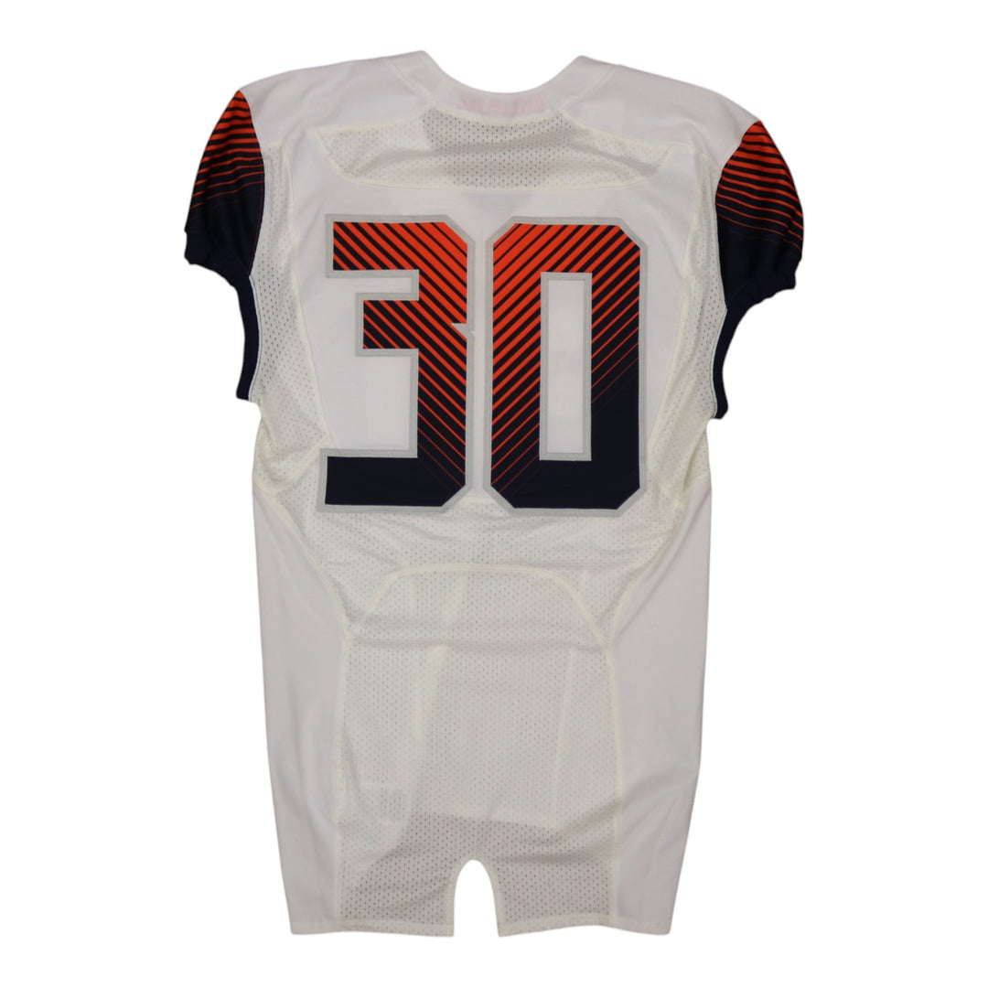 Syracuse University Game Issued #30 Away White Football Jersey Syracuse LOA