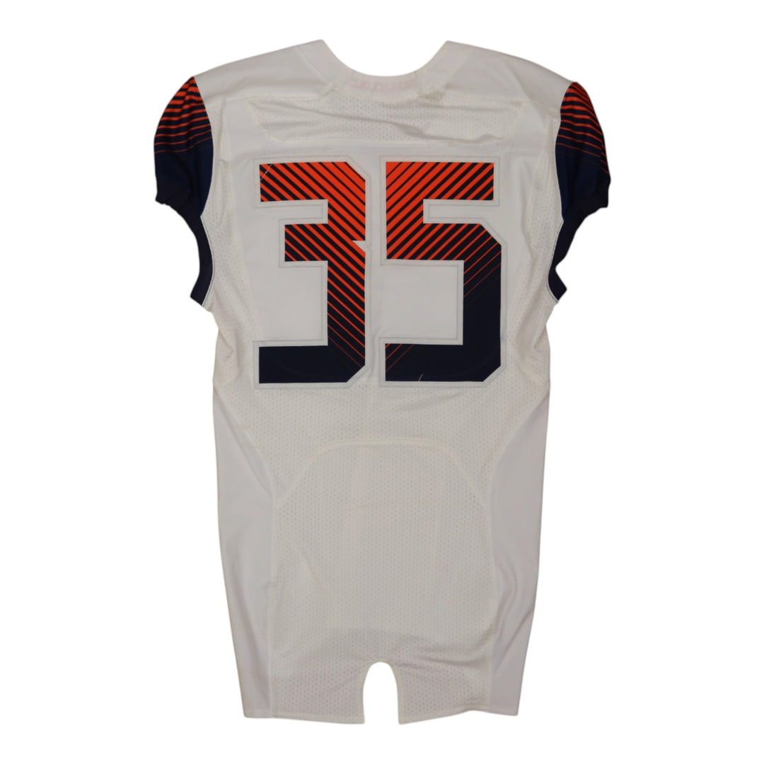 Syracuse University Game Issued #35 Away White Football Jersey Syracuse LOA