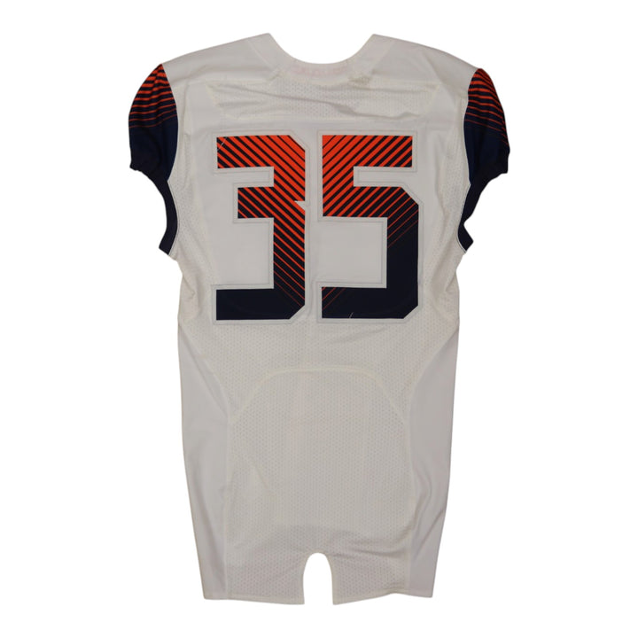 Syracuse University Game Issued #35 Away White Football Jersey Syracuse LOA