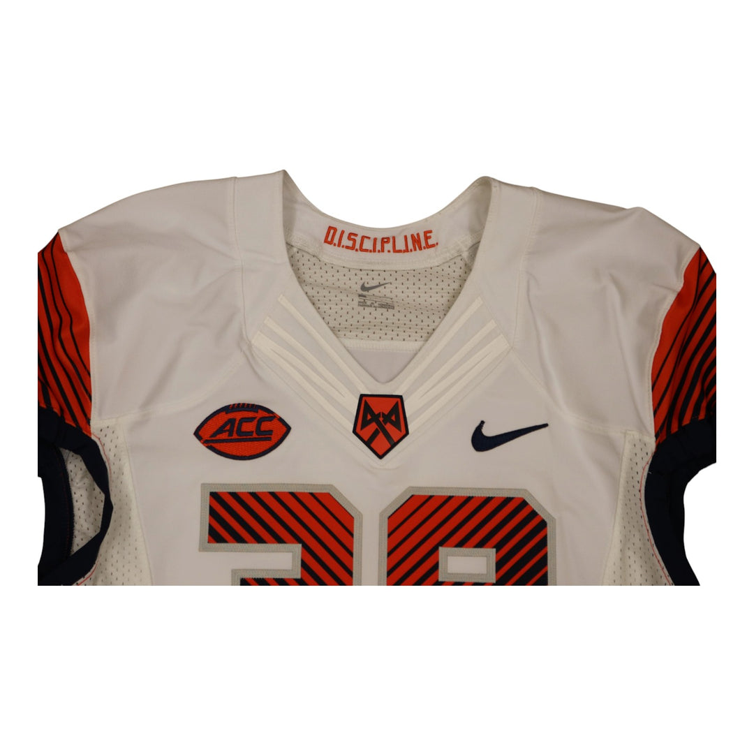 Syracuse University Game Issued #38 Away White Football Jersey Syracuse LOA