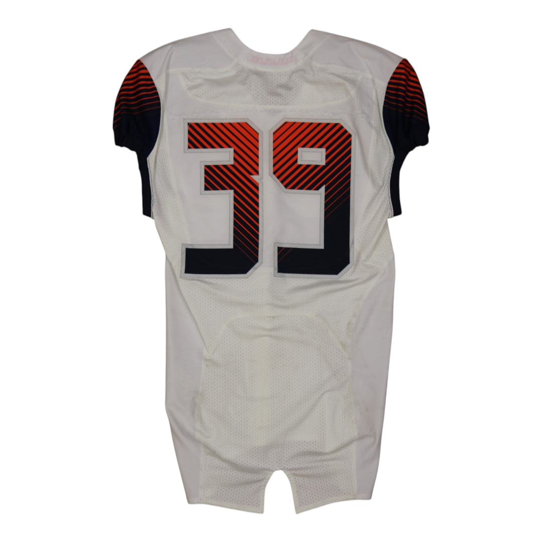 Syracuse University Game Issued #39 Away White Football Jersey Syracuse LOA
