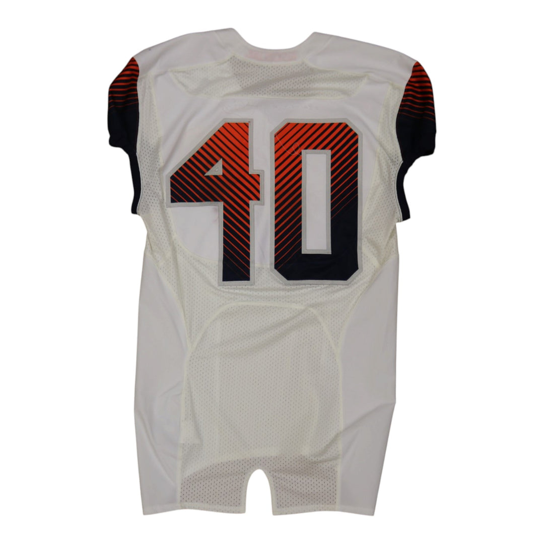 Syracuse University Game Issued #40 Away White Football Jersey Syracuse LOA