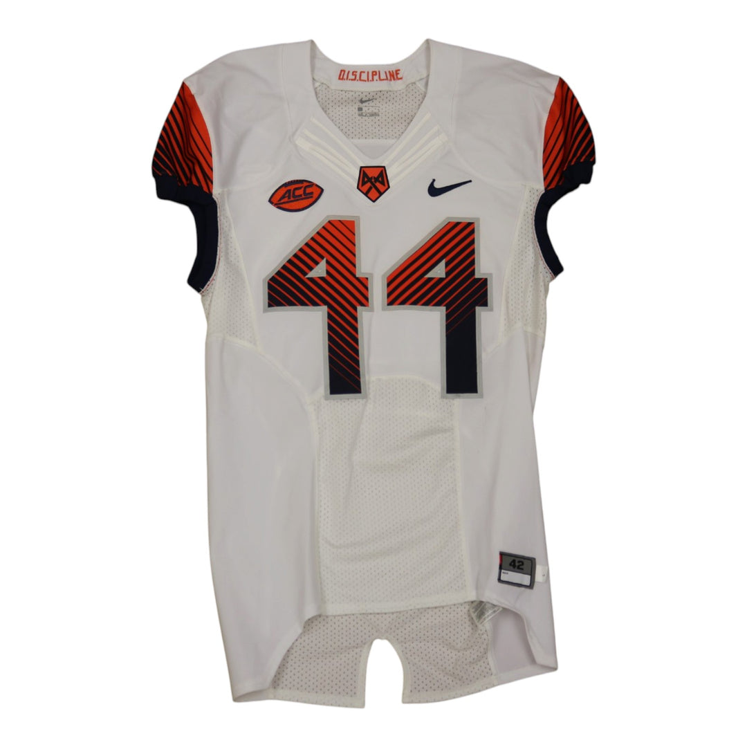 Syracuse University Game Issued #44 Away White Football Jersey Syracuse LOA