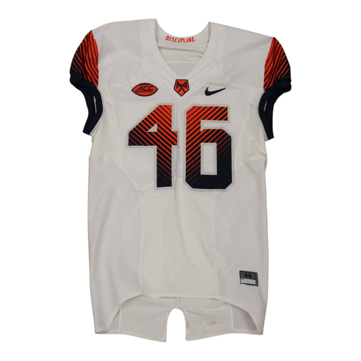 Syracuse University Game Issued #46 Away White Football Jersey Syracuse LOA