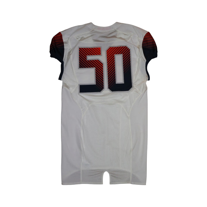 Syracuse University Game Issued #50 Away White Football Jersey Syracuse LOA