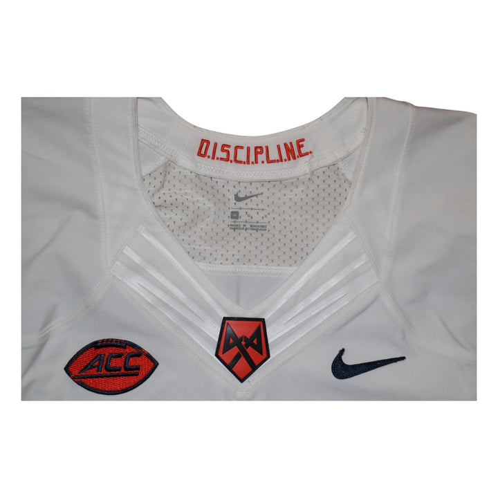 Syracuse University Game Issued #53 Away White Football Jersey Syracuse LOA