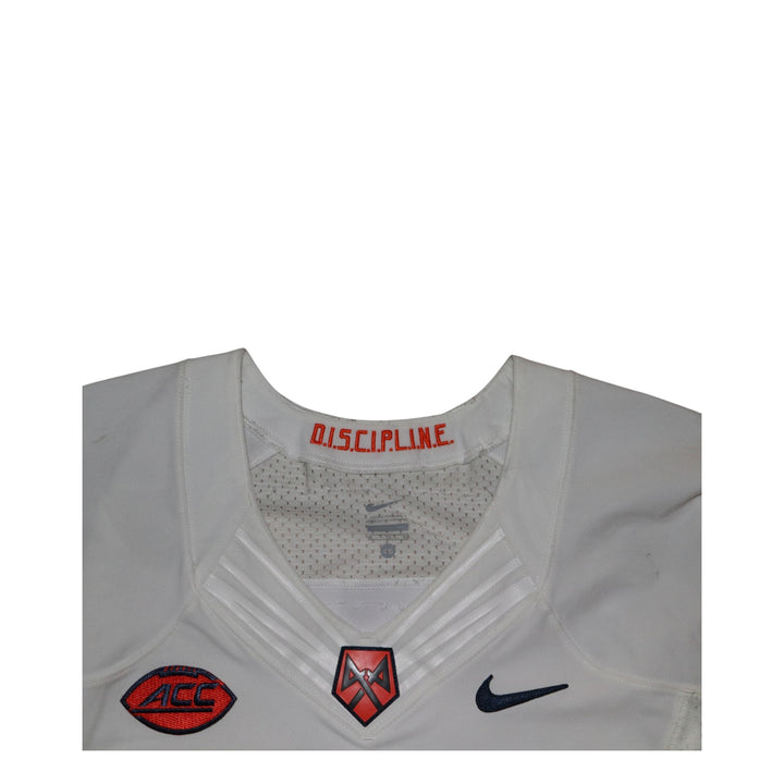Syracuse University Game Issued #54 Away White Football Jersey Syracuse LOA