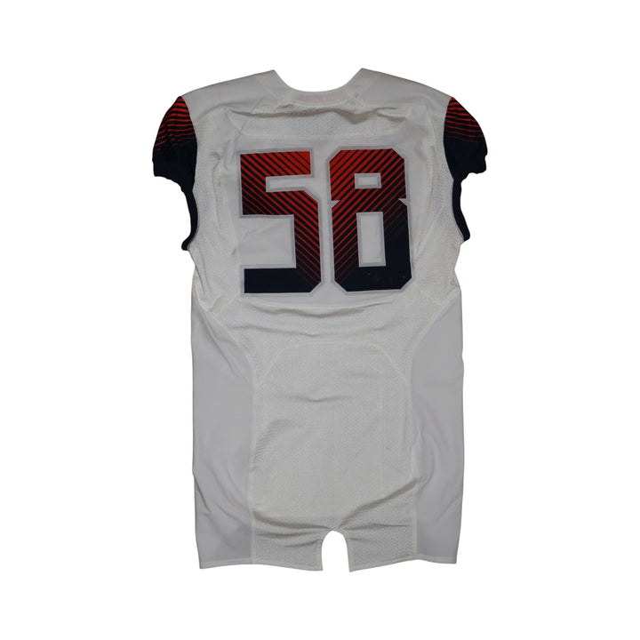 Syracuse University Game Issued #58 Away White Football Jersey Syracuse LOA