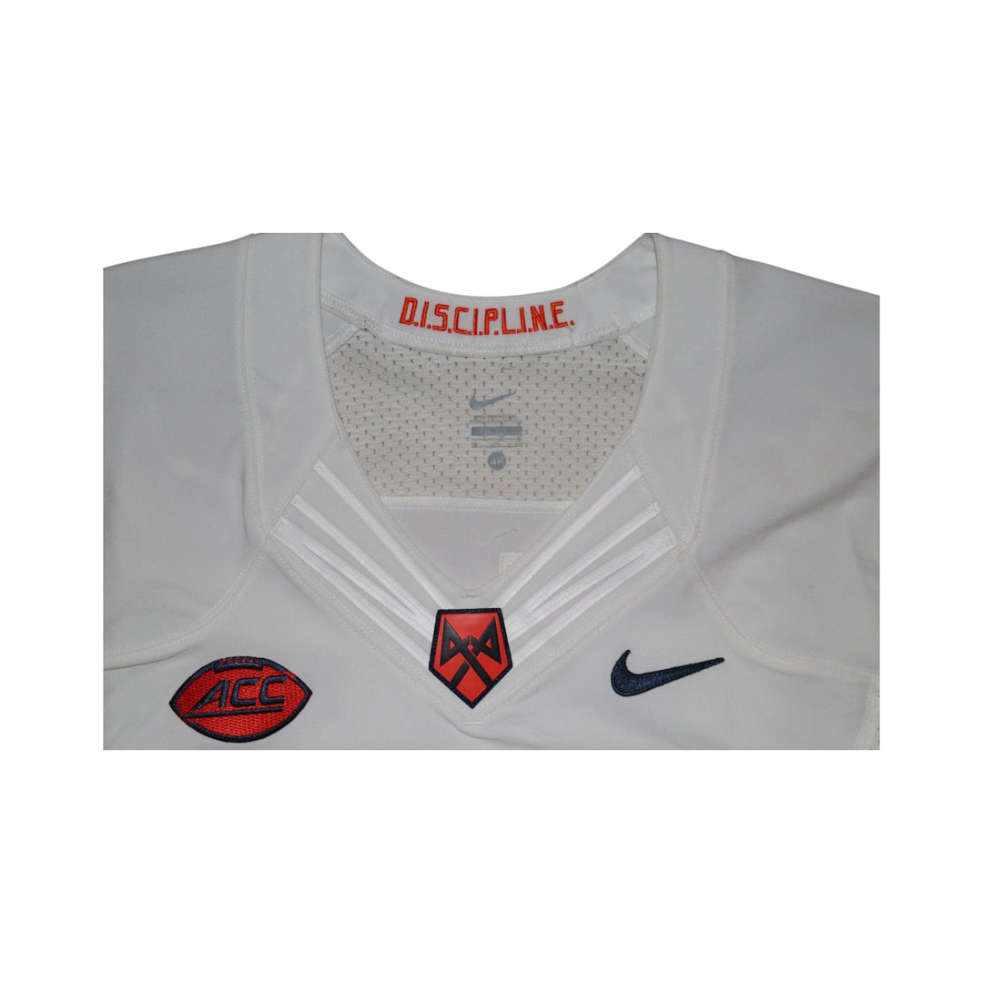 Syracuse University Game Issued #59 Away White Football Jersey Syracuse LOA