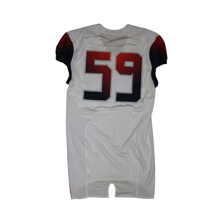 Syracuse University Game Issued #59 Away White Football Jersey Syracuse LOA
