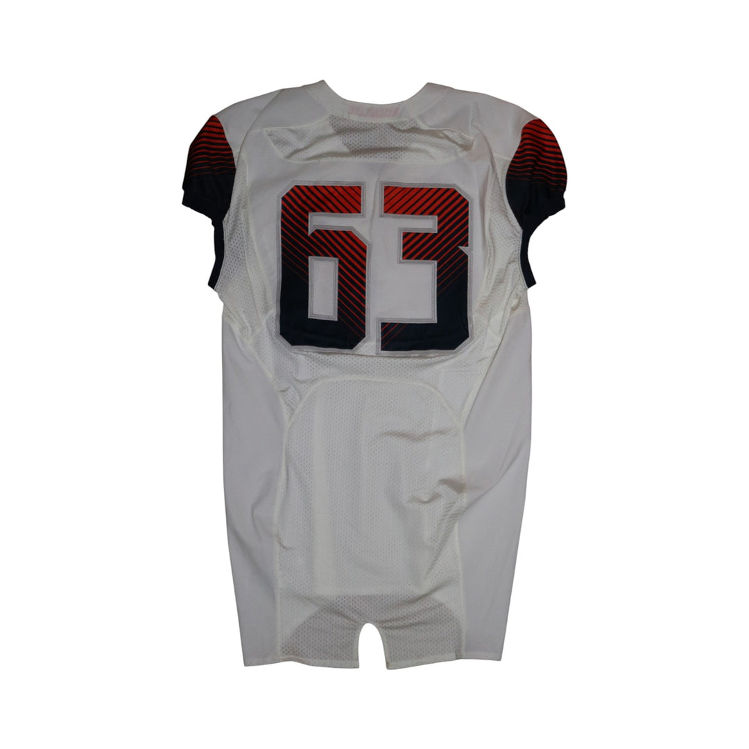Syracuse University Game Issued #63 Away White Football Jersey Syracuse LOA