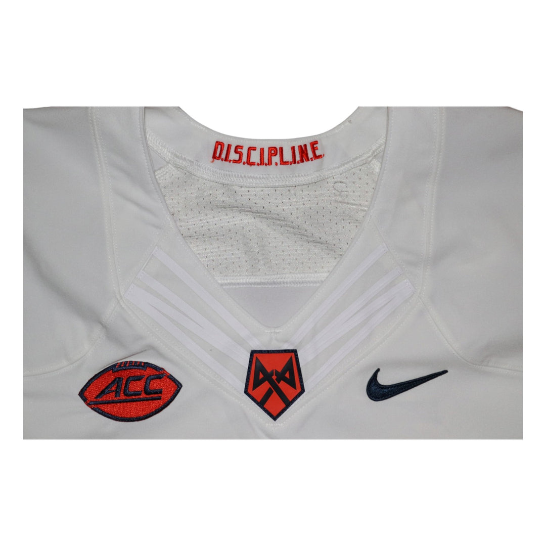 Syracuse University Game Issued #64 Away White Football Jersey Syracuse LOA