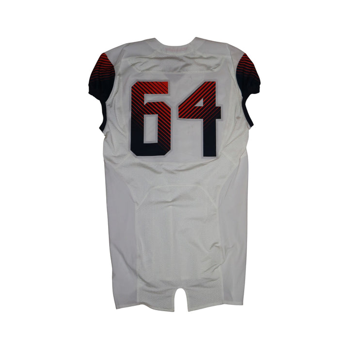 Syracuse University Game Issued #64 Away White Football Jersey Syracuse LOA