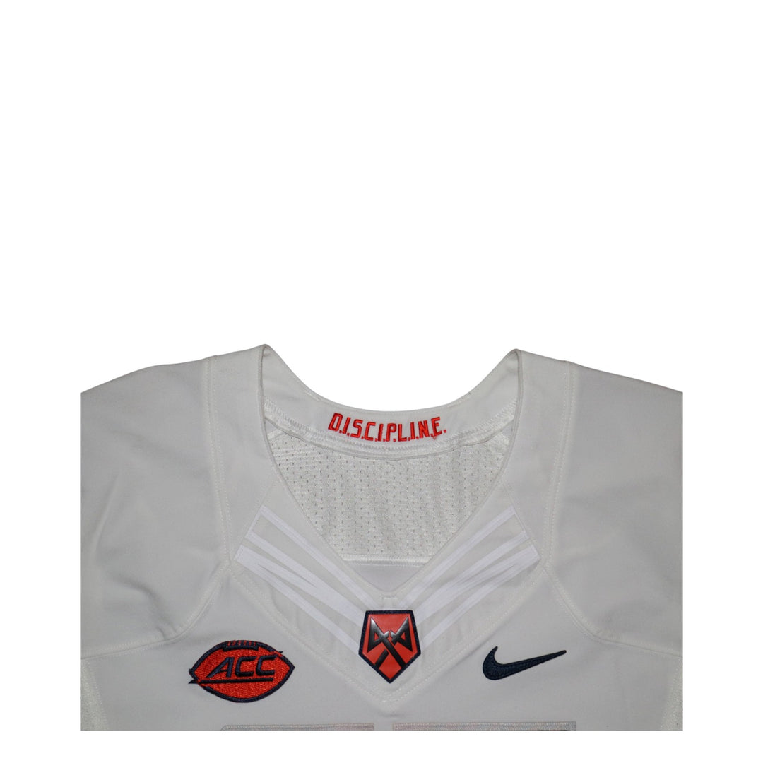 Syracuse University Game Issued #67 Away White Football Jersey Syracuse LOA