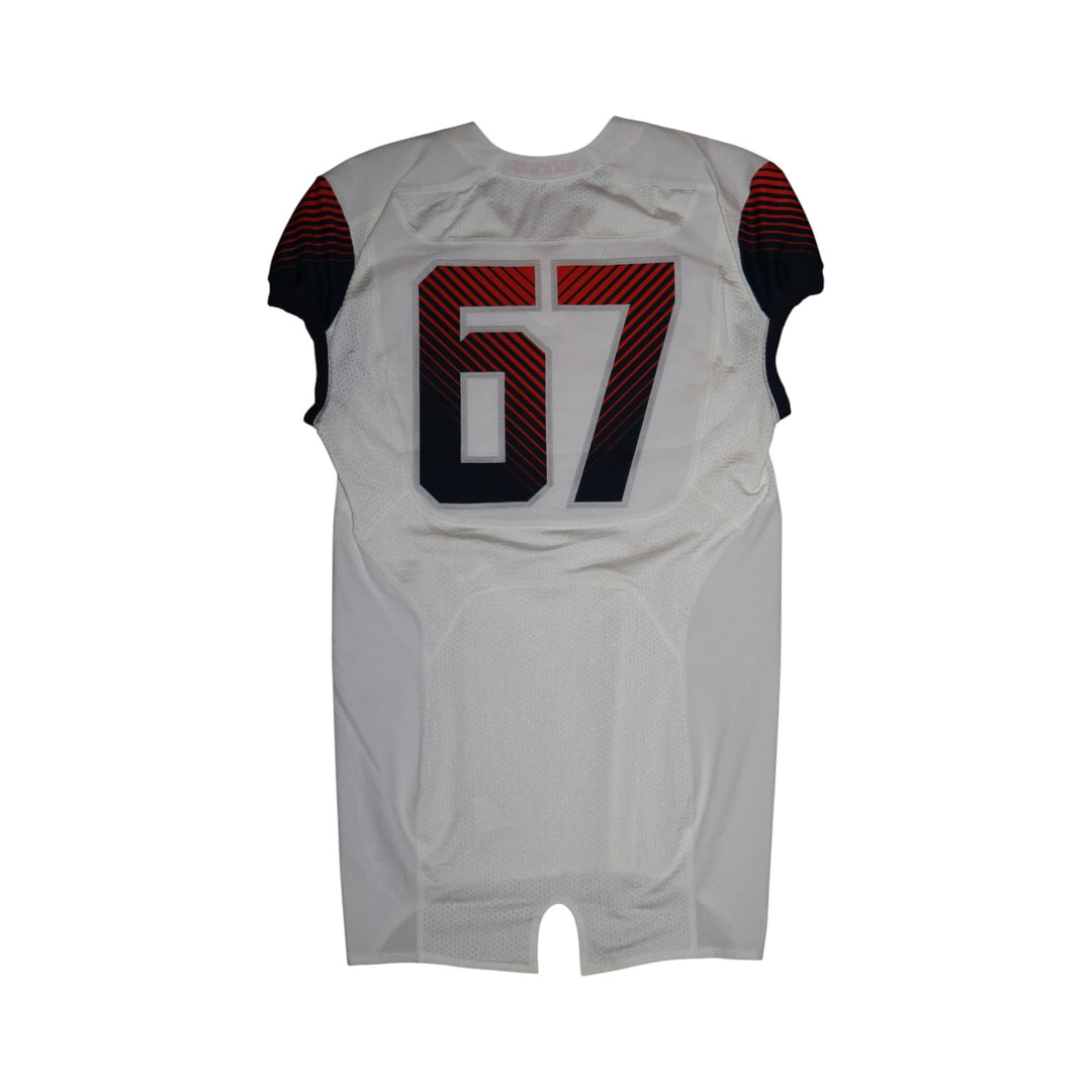 Syracuse University Game Issued #67 Away White Football Jersey Syracuse LOA