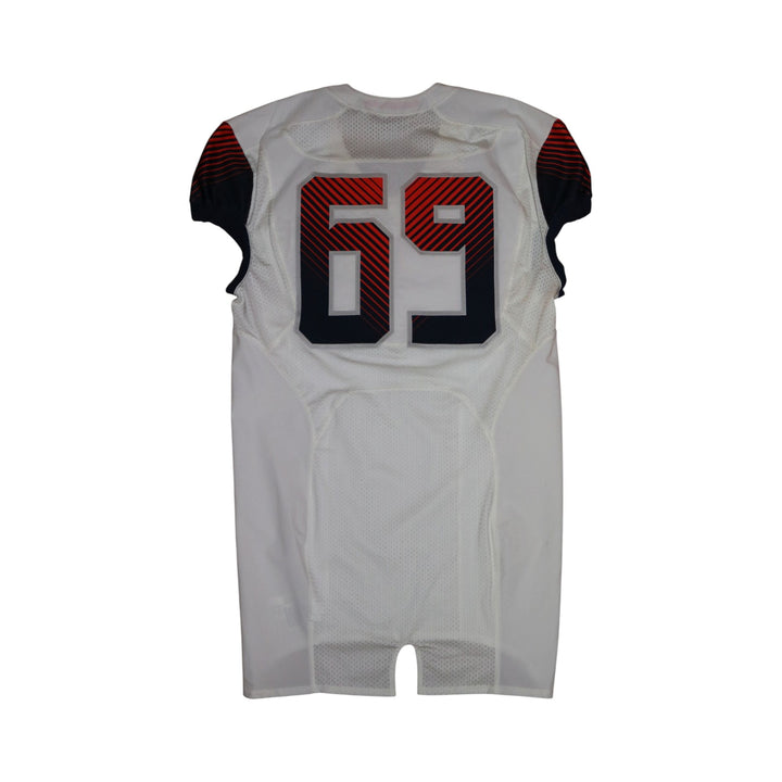 Syracuse University Game Issued #69 Away White Football Jersey Syracuse LOA