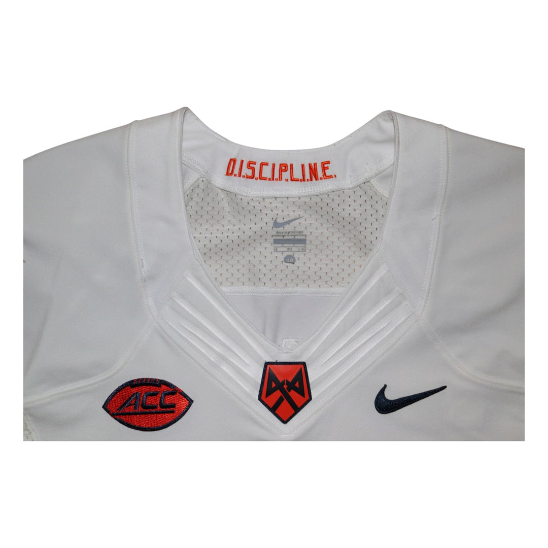 Syracuse University Game Issued #70 Away White Football Jersey Syracuse LOA