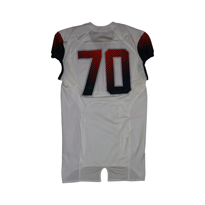 Syracuse University Game Issued #70 Away White Football Jersey Syracuse LOA