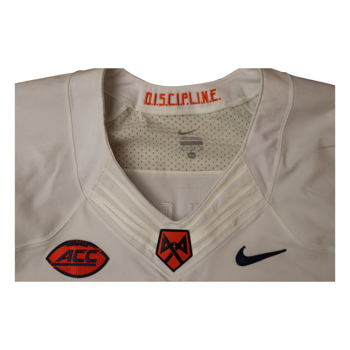 Syracuse University Game Issued #72 Away White Football Jersey Syracuse LOA