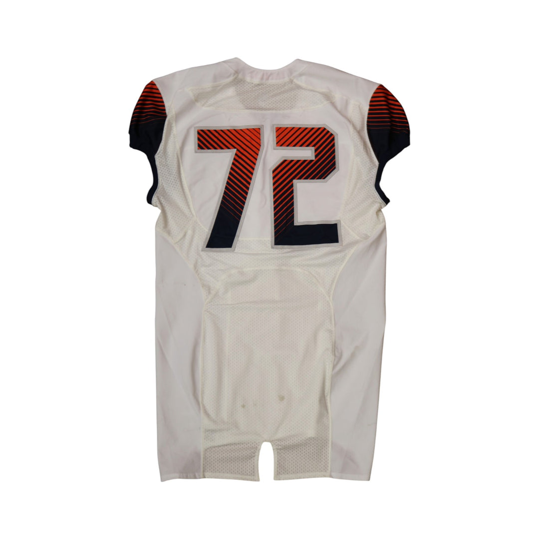 Syracuse University Game Issued #72 Away White Football Jersey Syracuse LOA