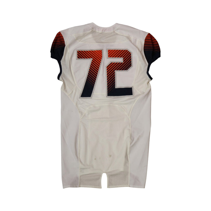Syracuse University Game Issued #72 Away White Football Jersey Syracuse LOA