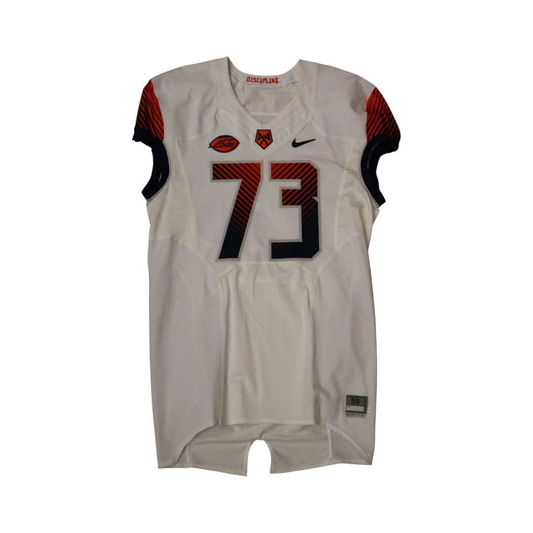 Syracuse University Game Issued #73 Away White Football Jersey Syracuse LOA