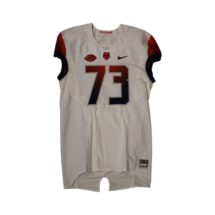 Syracuse University Game Issued #73 Away White Football Jersey Syracuse LOA