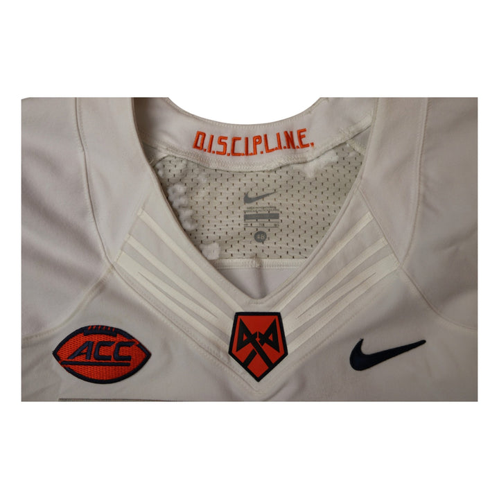 Syracuse University Game Issued #77 Away White Football Jersey Syracuse LOA
