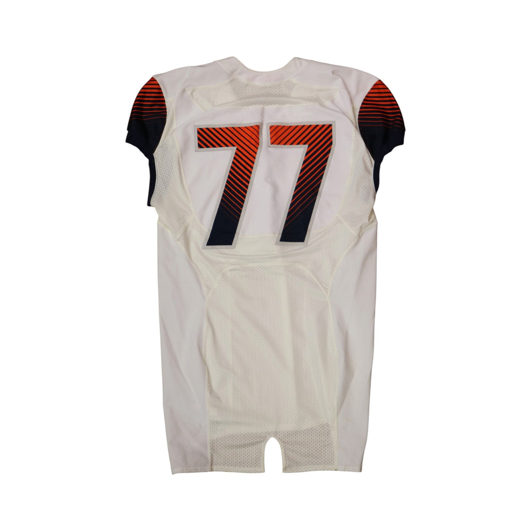 Syracuse University Game Issued #77 Away White Football Jersey Syracuse LOA