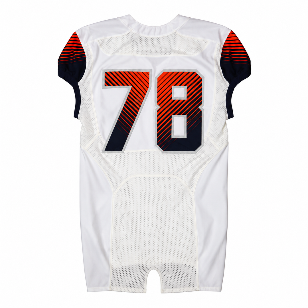 Syracuse University Game Issued #78 Away White Football Jersey Syracuse LOA