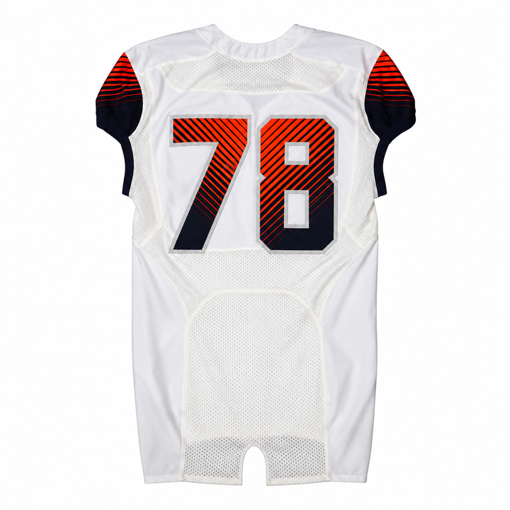 Syracuse University Game Issued #78 Away White Football Jersey Syracuse LOA