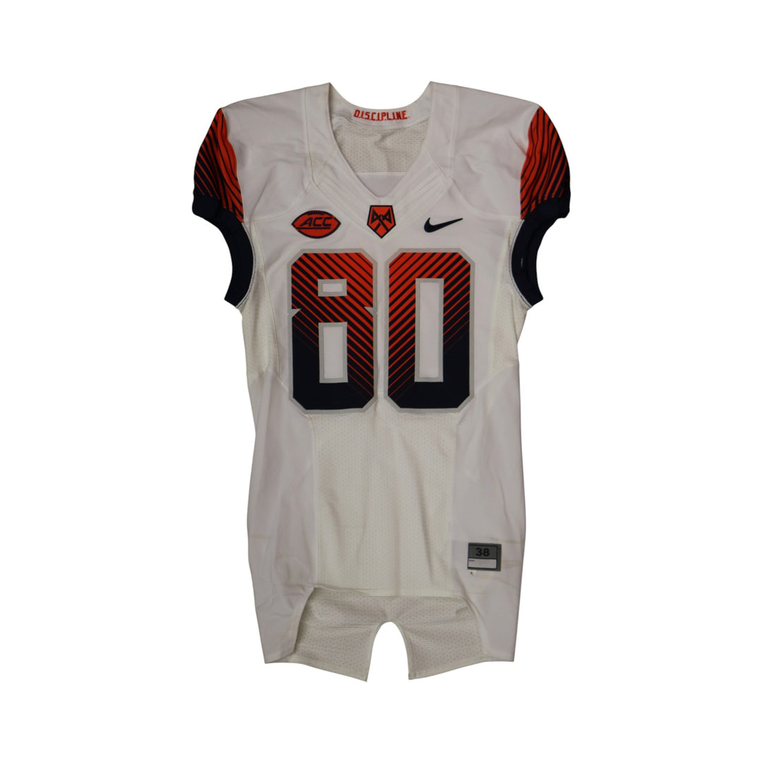 Syracuse University Game Issued #80 Away White Football Jersey Syracuse LOA