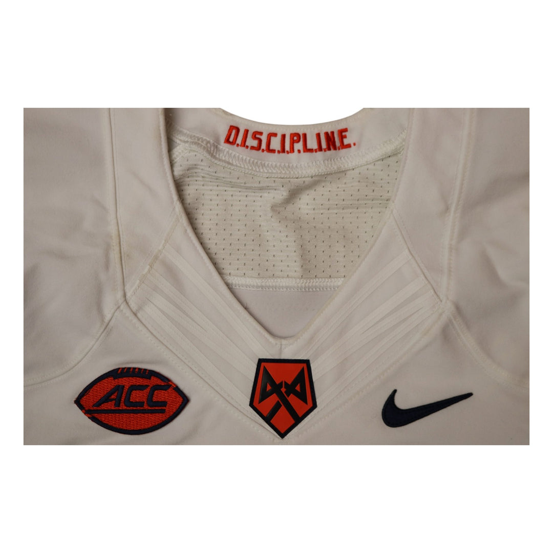 Syracuse University Game Issued #80 Away White Football Jersey Syracuse LOA