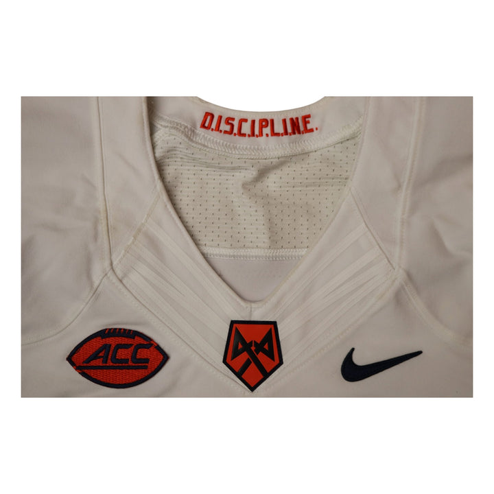 Syracuse University Game Issued #80 Away White Football Jersey Syracuse LOA