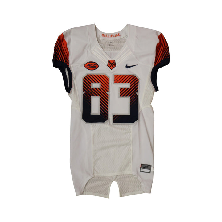 Syracuse University Game Issued #83 Away White Football Jersey Syracuse LOA