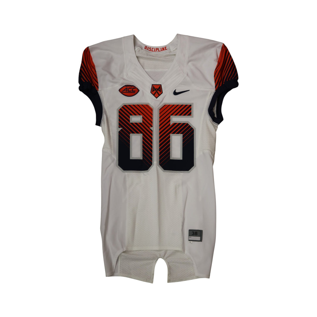 Syracuse University Game Issued #86 Away White Football Jersey Syracuse LOA