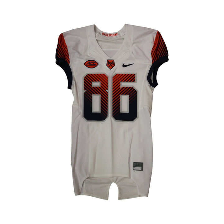 Syracuse University Game Issued #86 Away White Football Jersey Syracuse LOA