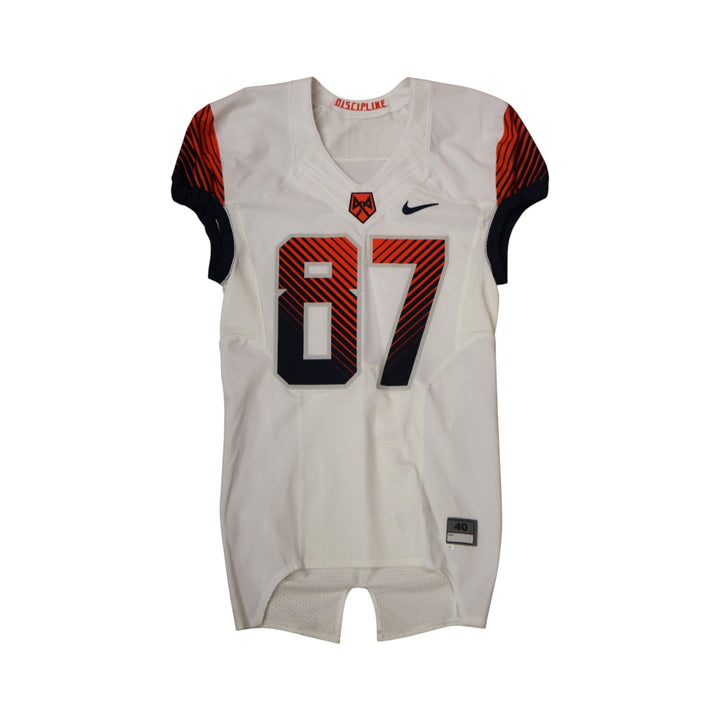 Syracuse University Game Issued #87 Away White Football Jersey Syracuse LOA