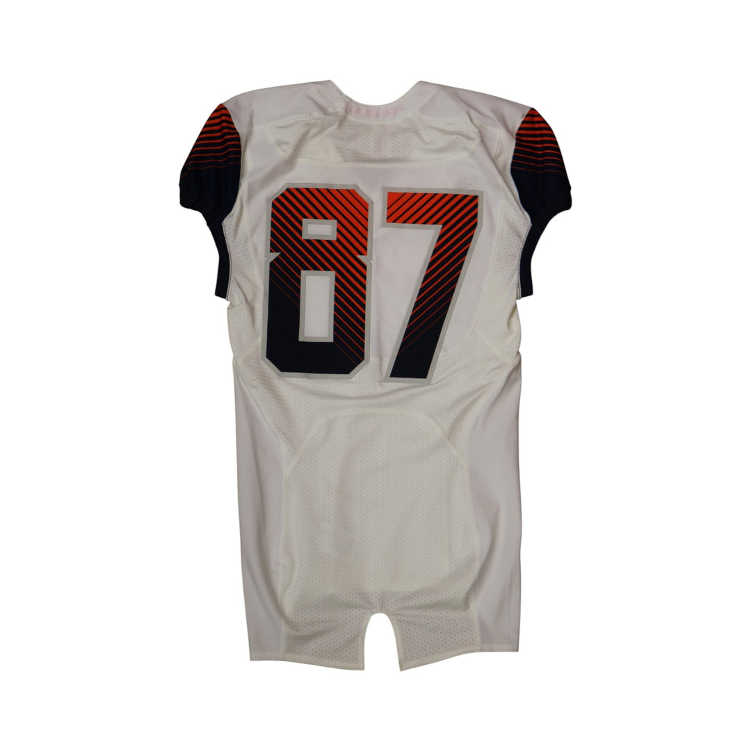 Syracuse University Game Issued #87 Away White Football Jersey Syracuse LOA