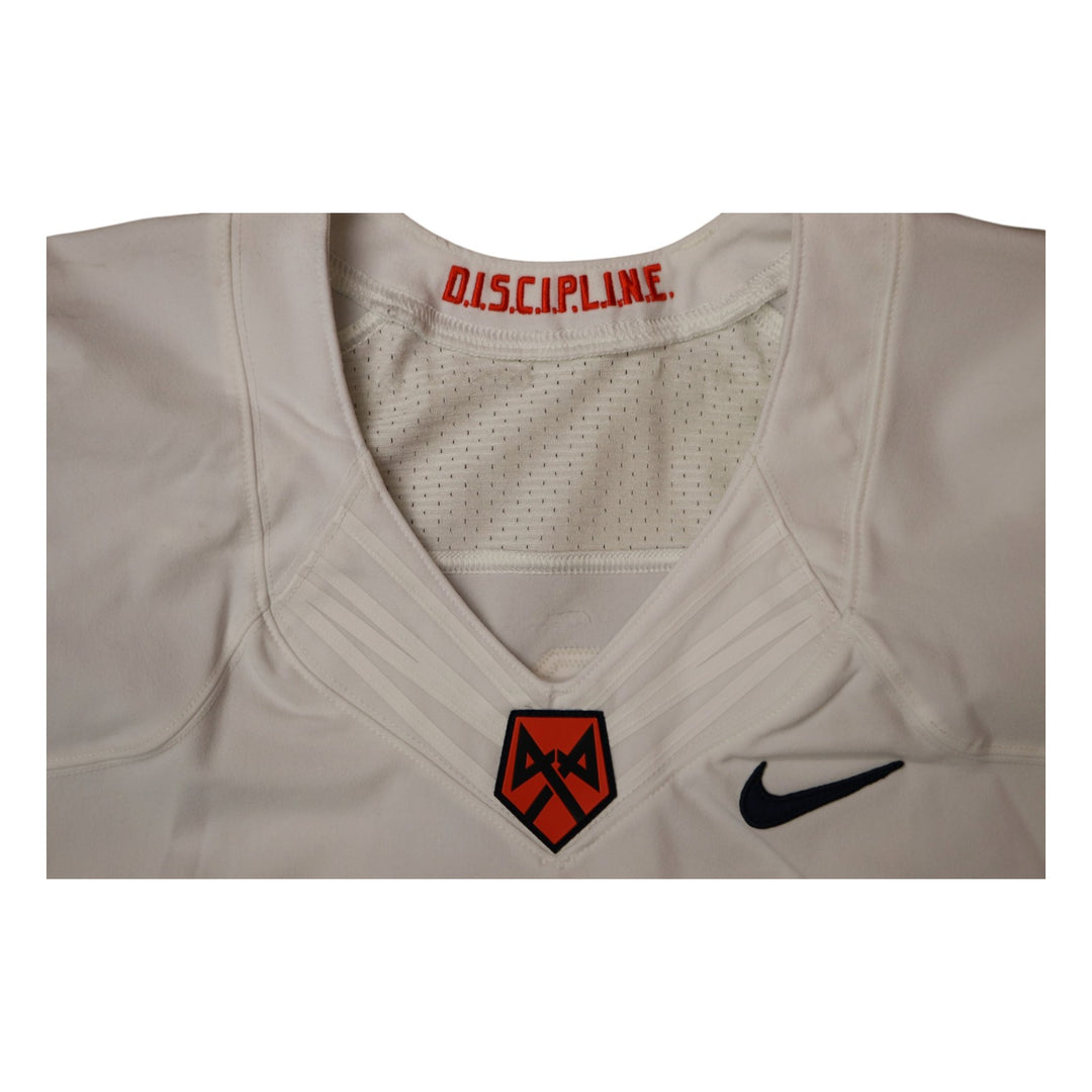 Syracuse University Game Issued #91 Away White Football Jersey Syracuse LOA