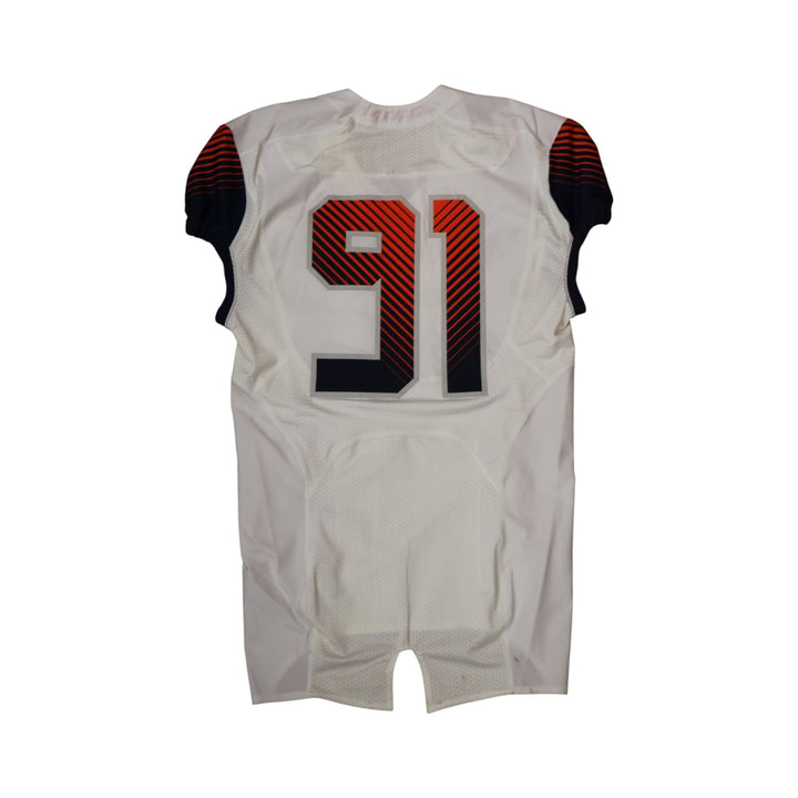 Syracuse University Game Issued #91 Away White Football Jersey Syracuse LOA