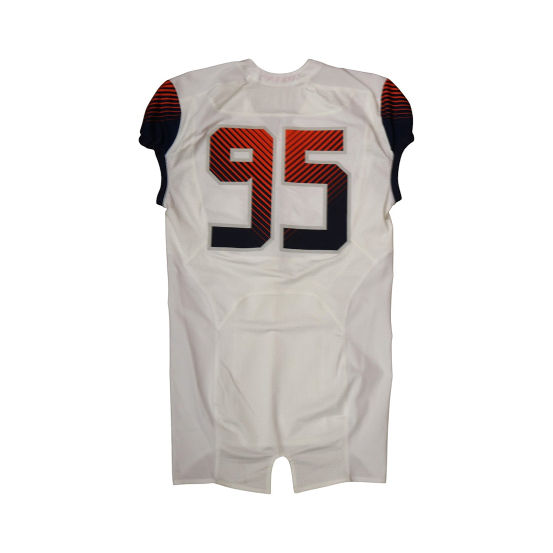 Syracuse University Game Issued #95 Away White Football Jersey Syracuse LOA