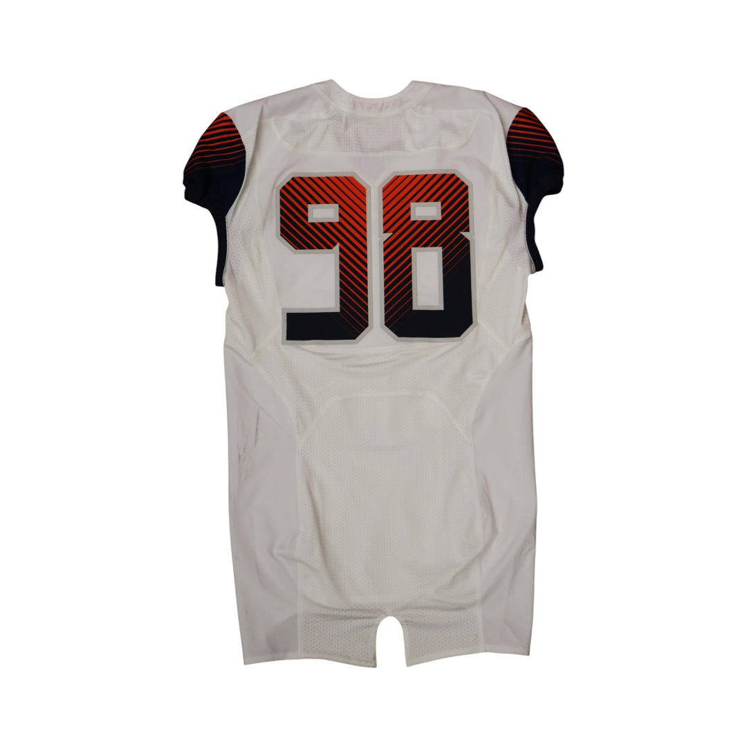 Syracuse University Game Issued #98 Away White Football Jersey Syracuse LOA