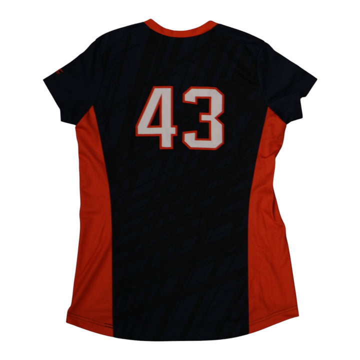Syracuse Orange Game-Issued #43 Blue Softball Jersey LOA