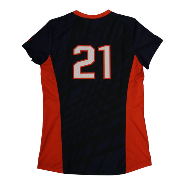 Syracuse Orange Game-Issued #21 Blue Softball Jersey LOA