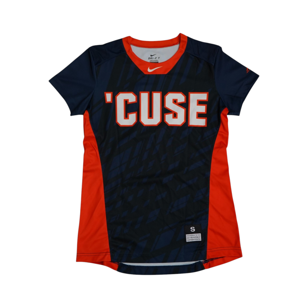 Syracuse Orange Game-Issued #4 Blue Softball Jersey LOA
