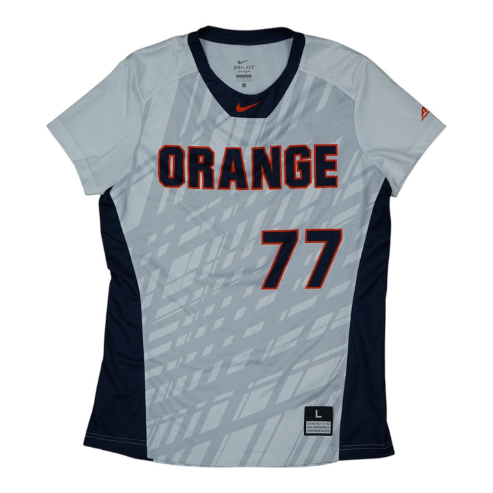 Syracuse Orange Game-Issued #77 White Softball Jersey LOA