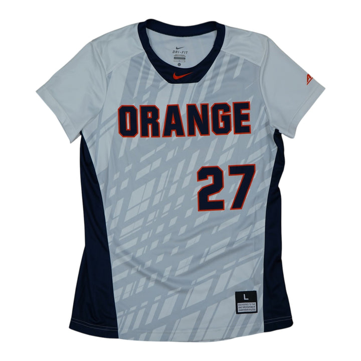 Syracuse Orange Game-Issued #27 White Softball Jersey LOA
