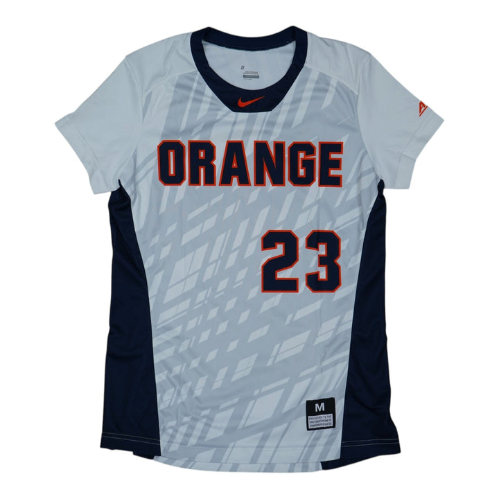 Syracuse Orange Game-Issued #23 White Softball Jersey LOA