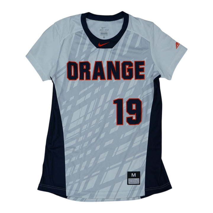 Syracuse Orange Game-Issued #19 White Softball Jersey LOA